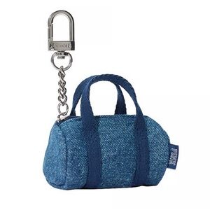 PINK Victoria's Secret Blue Denim Mini Duffle Keychain
